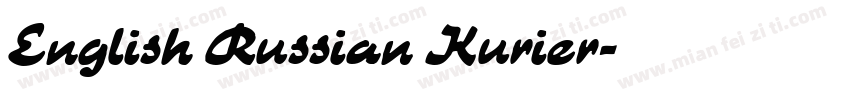English Russian Kurier字体转换